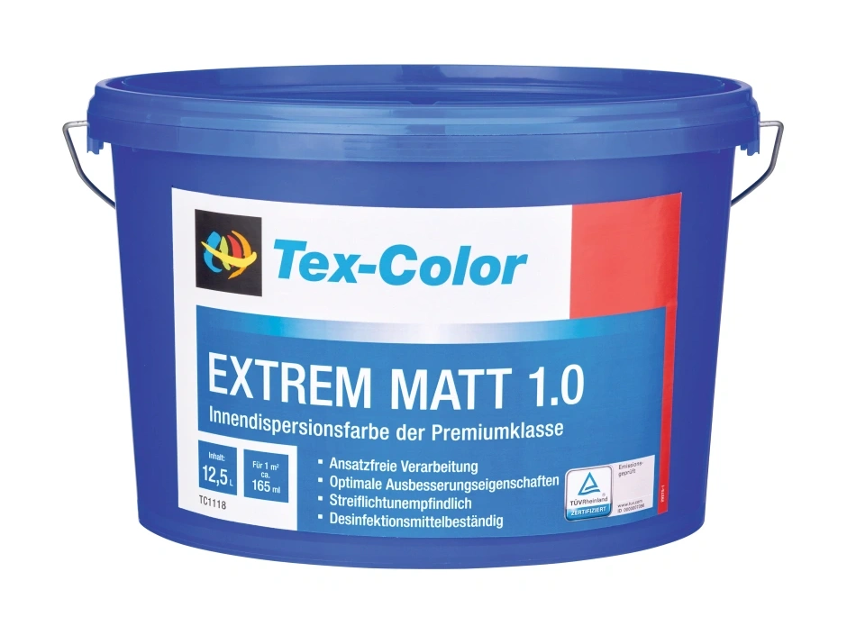 Tex Color Tex-Color TC1118 Extrem Matt 1.0 weiß 12,5 l | bauwelt Online Shop ...